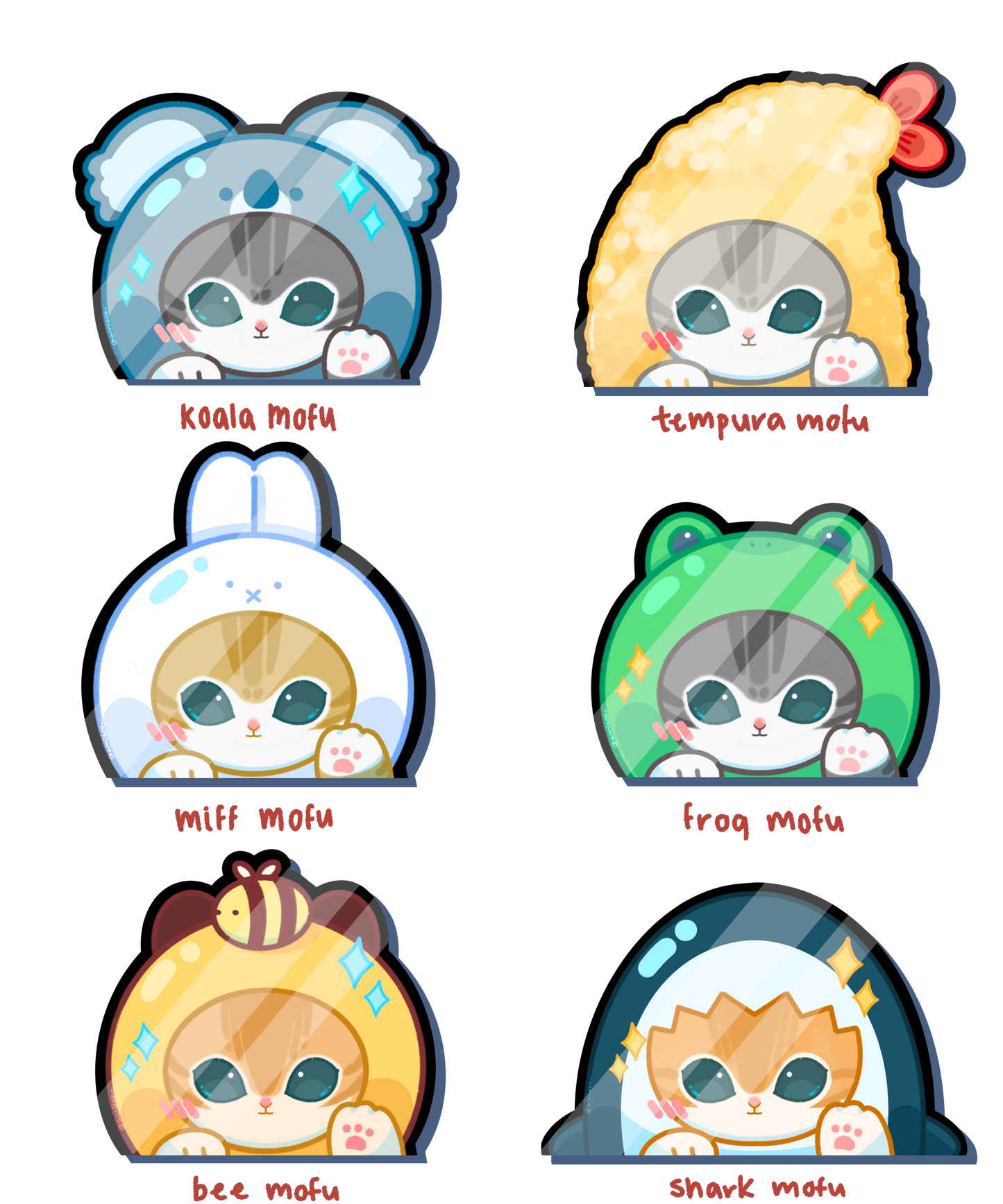 mofu peeker stickers