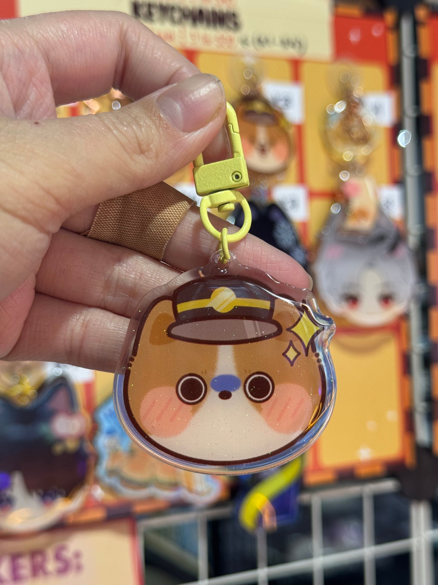 corgi weary keychain