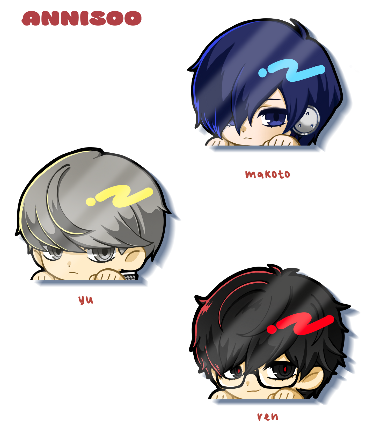 OLD DESIGN persona peeker stickers
