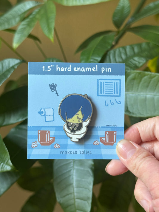 persona protags toilet series enamel pins