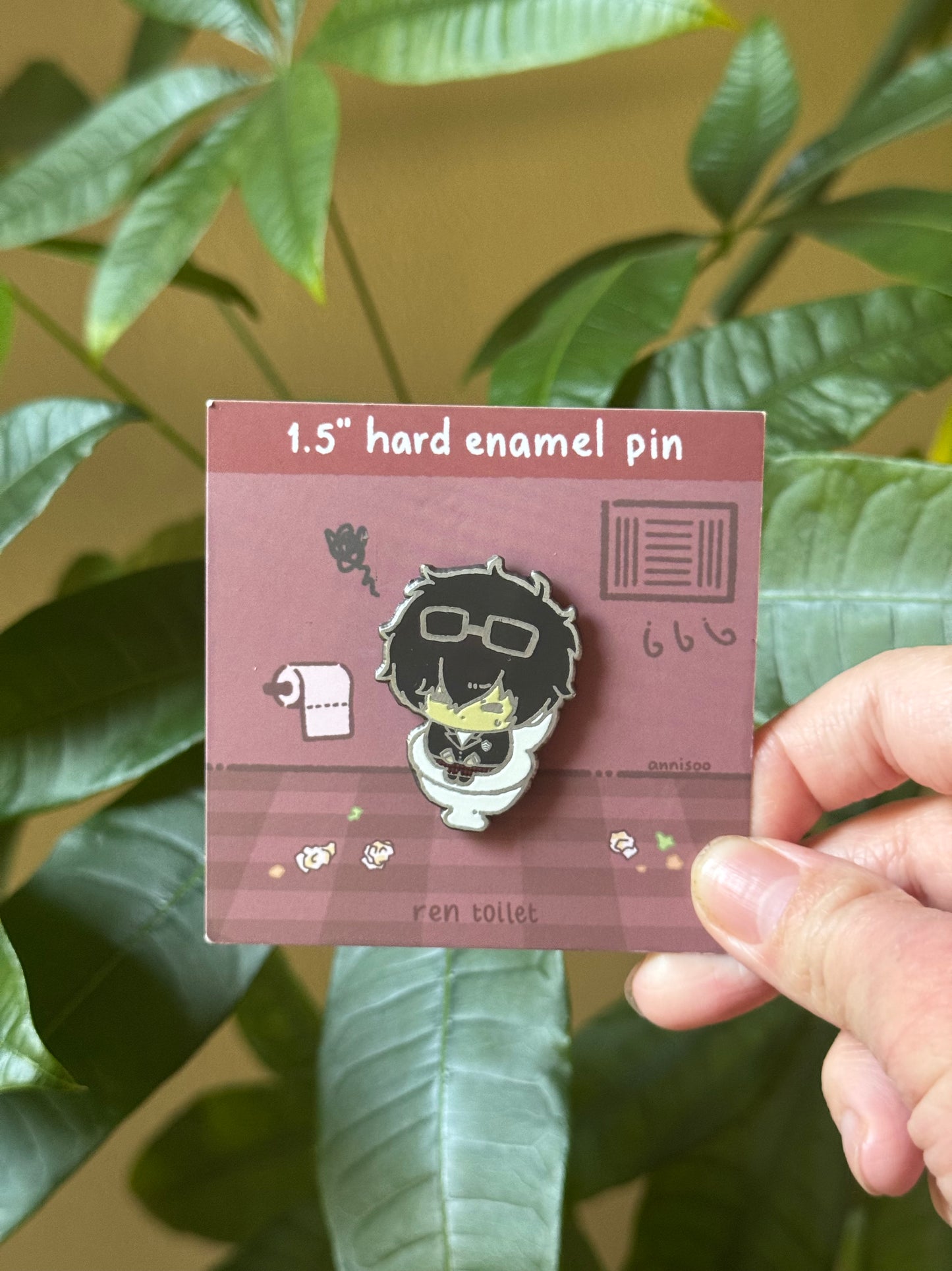 persona protags toilet series enamel pins