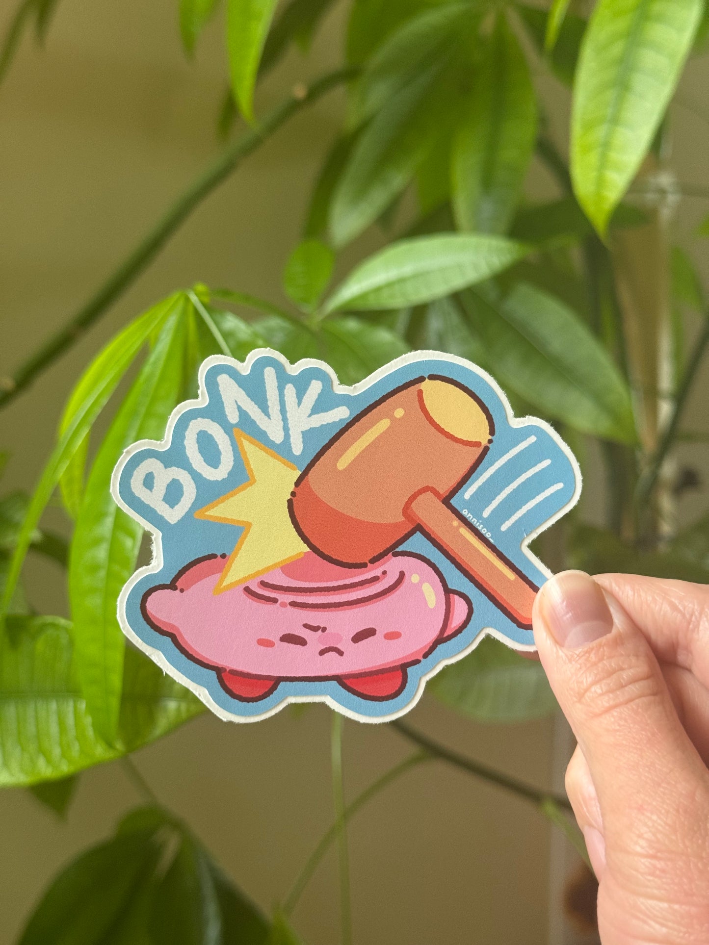 kirb bonk sticker
