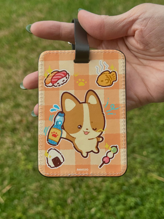 corgi luggage tag