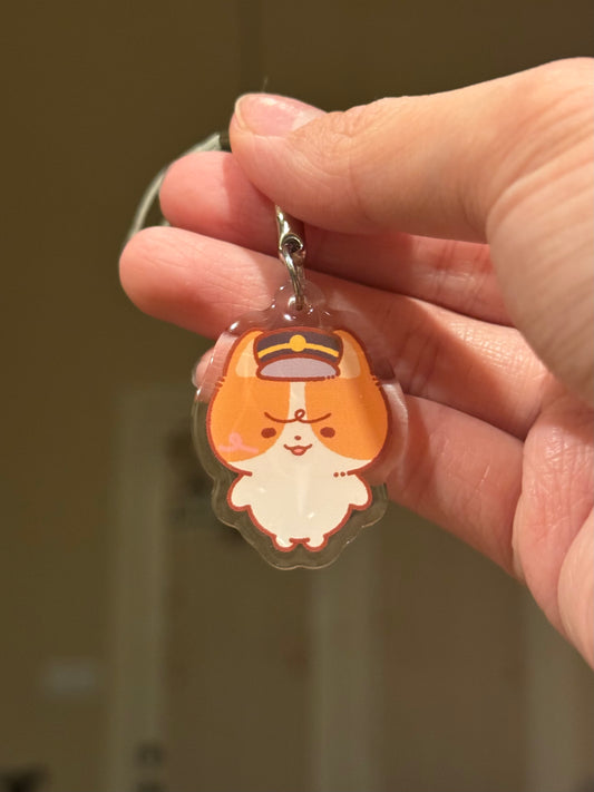 angy corgi phone charm