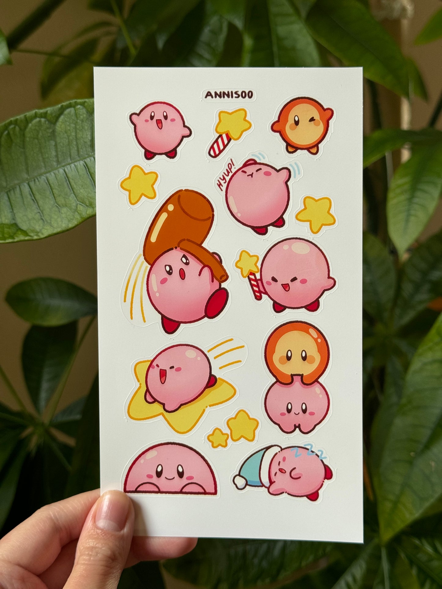 kirb sticker sheet