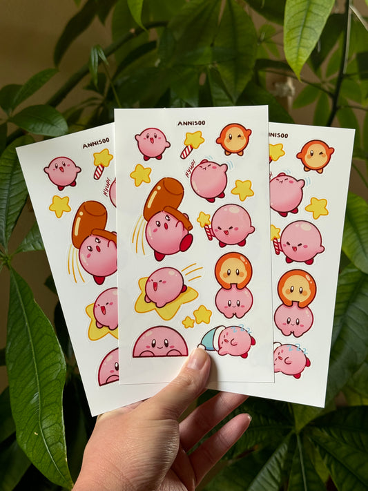 kirb sticker sheet