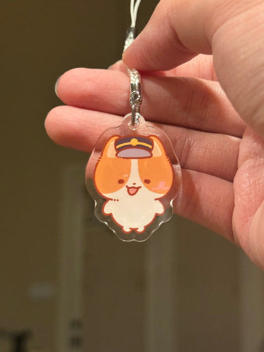 angy corgi phone charm