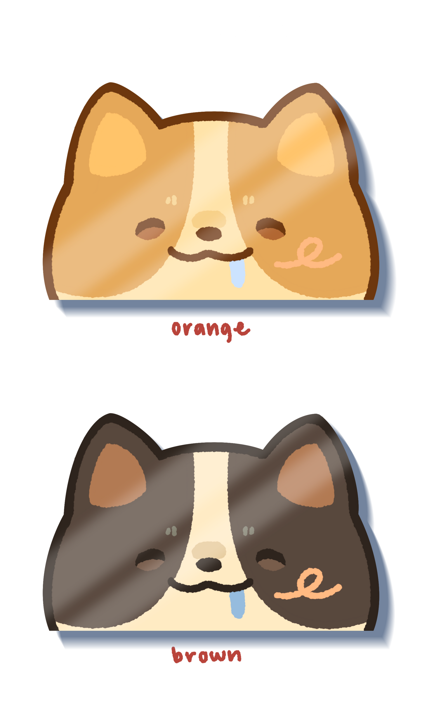 corgi peeker stickers