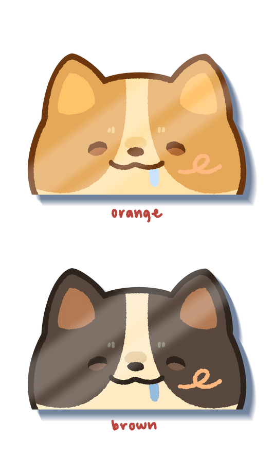 corgi peeker stickers