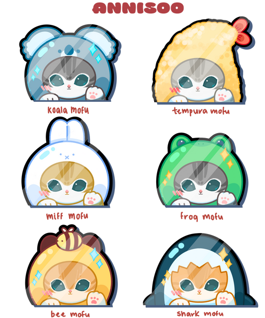 mofu peeker stickers
