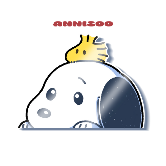 white pup peeker sticker