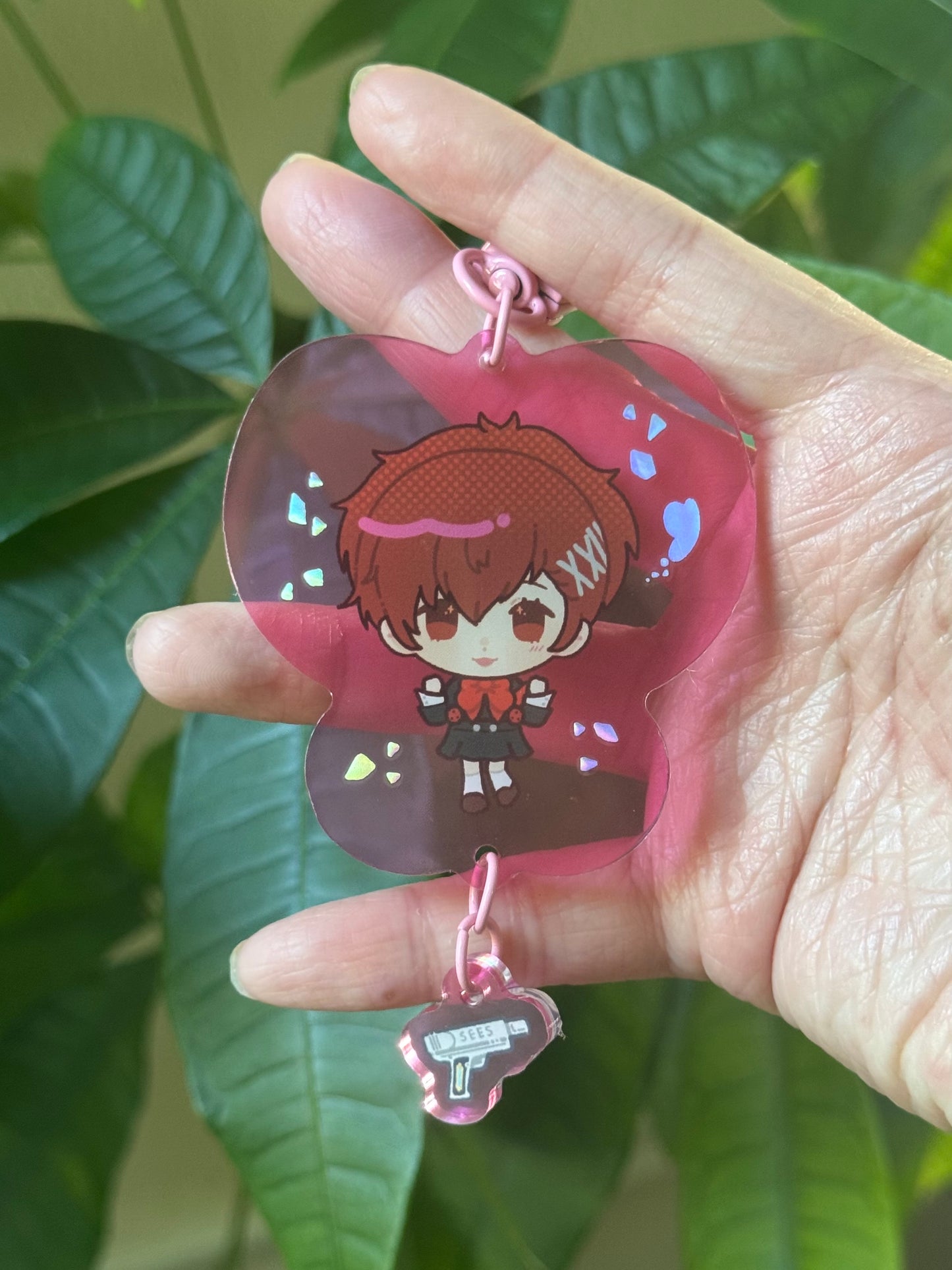 persona protags dangle keychains