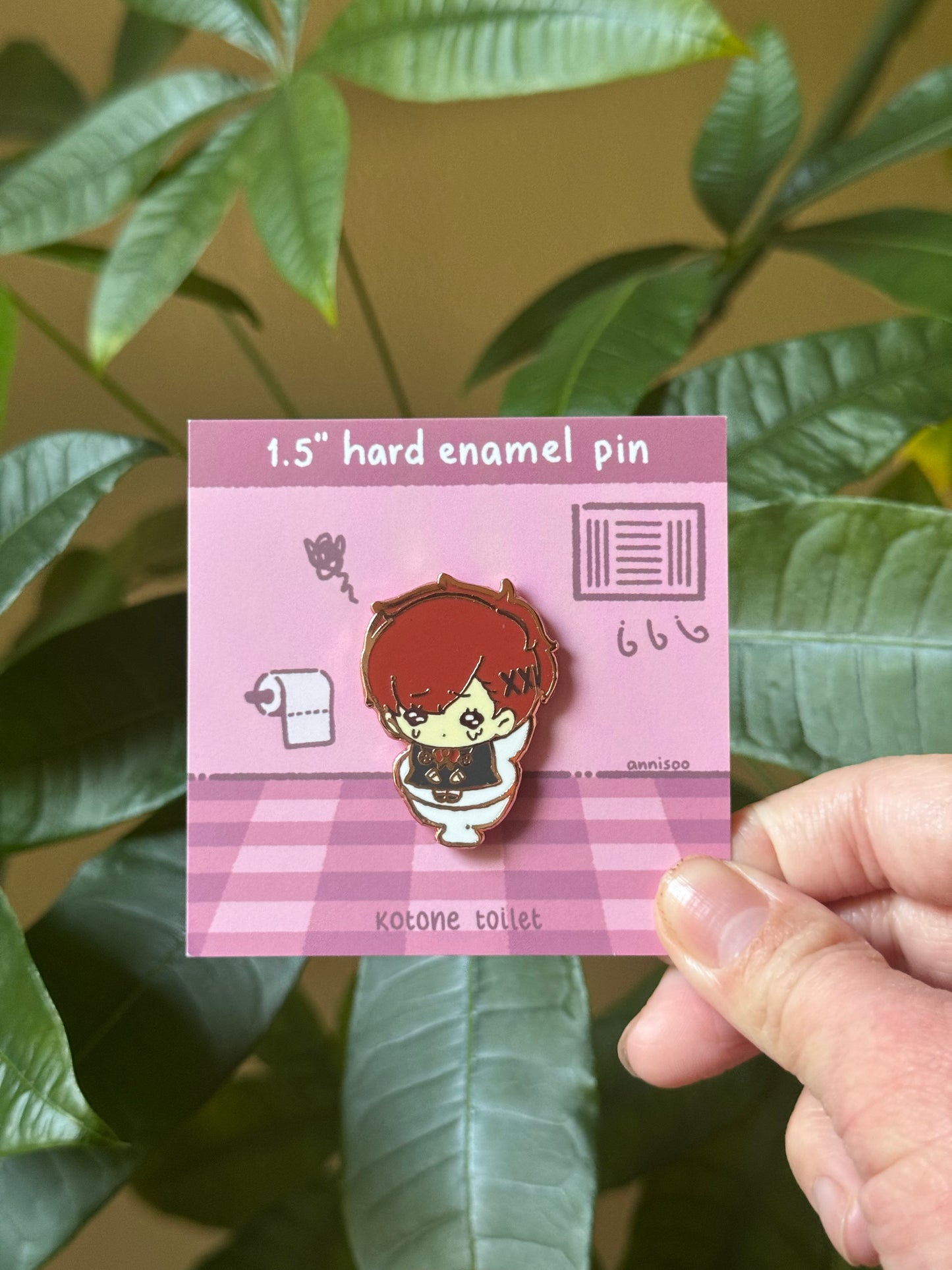 persona protags toilet series enamel pins