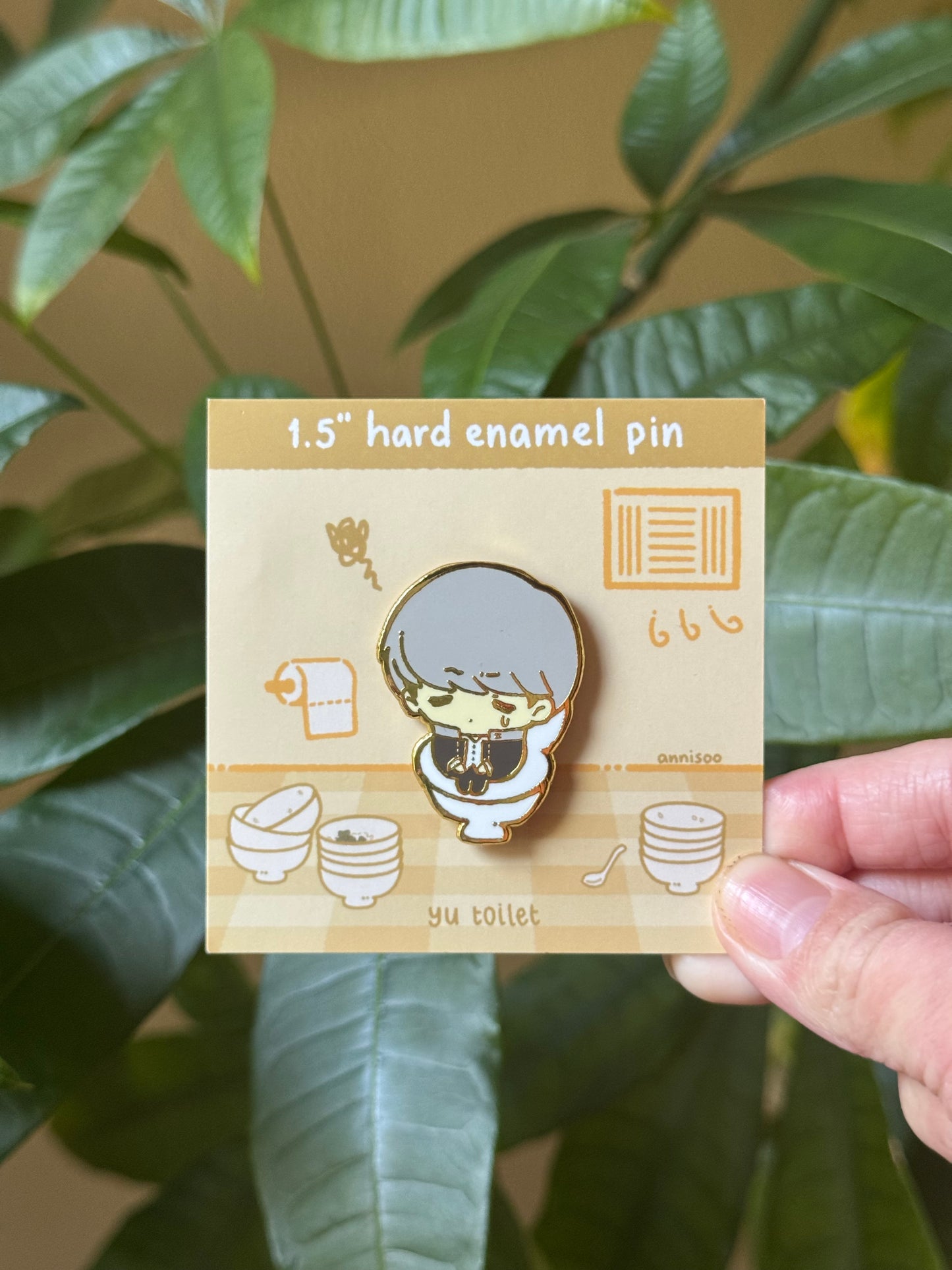 persona protags toilet series enamel pins